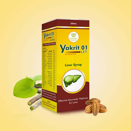 Mantra Ayurveda Yakrit 01 LFT Syrup - Herbal Liver Health and Detox Support
