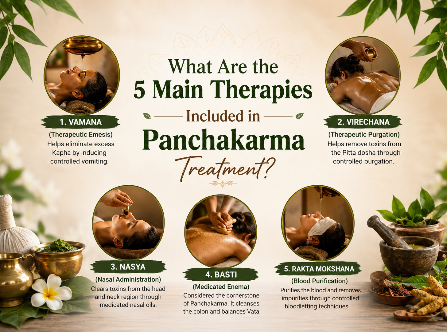 What Are the 5 Main Therapies Included in Panchakarma Treatment?