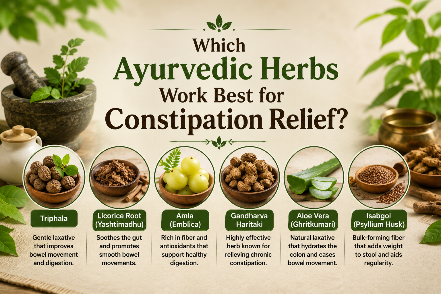 Which Ayurvedic Herbs Work Best for Constipation Relief?