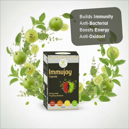 Mantra Ayurveda Immujoy Capsules – Herbal Immunity & Energy Support | Antioxidant & Wellness Formula