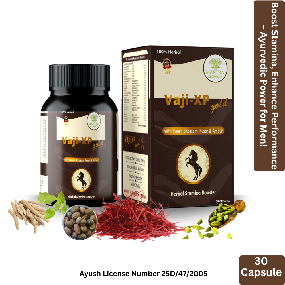 Mantra Ayurveda Vaji XP Gold – Herbal Stamina Booster for Men