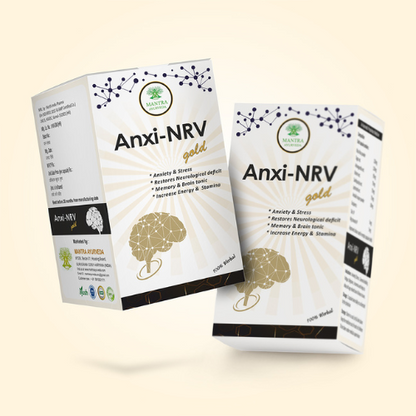 Mantra Ayurveda Anxi-NRV Gold – Herbal Supplement for Natural Stress and Anxiety Relief