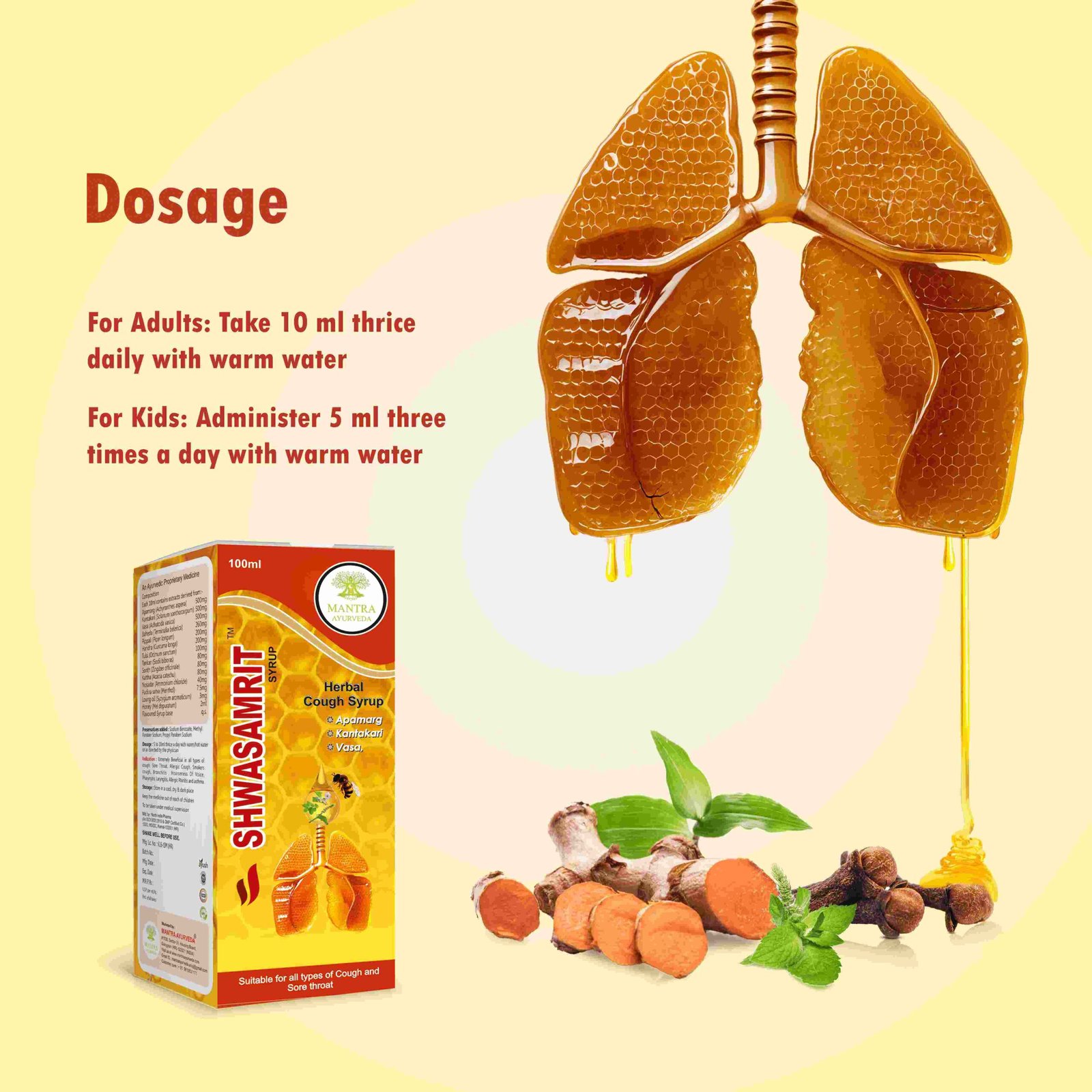 Mantra Ayurveda – Shwasamrit Syrup - Image 3