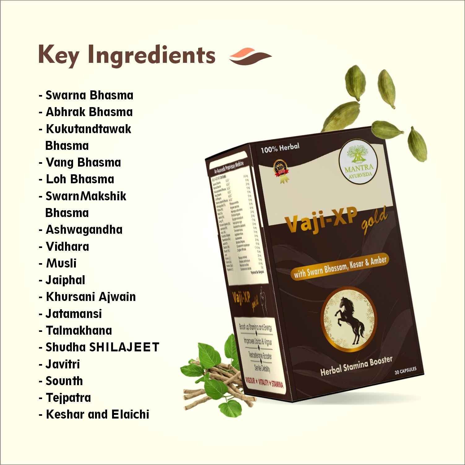 Mantra Ayurveda - Vaji XP Gold Capsule (30 caps) - Image 3