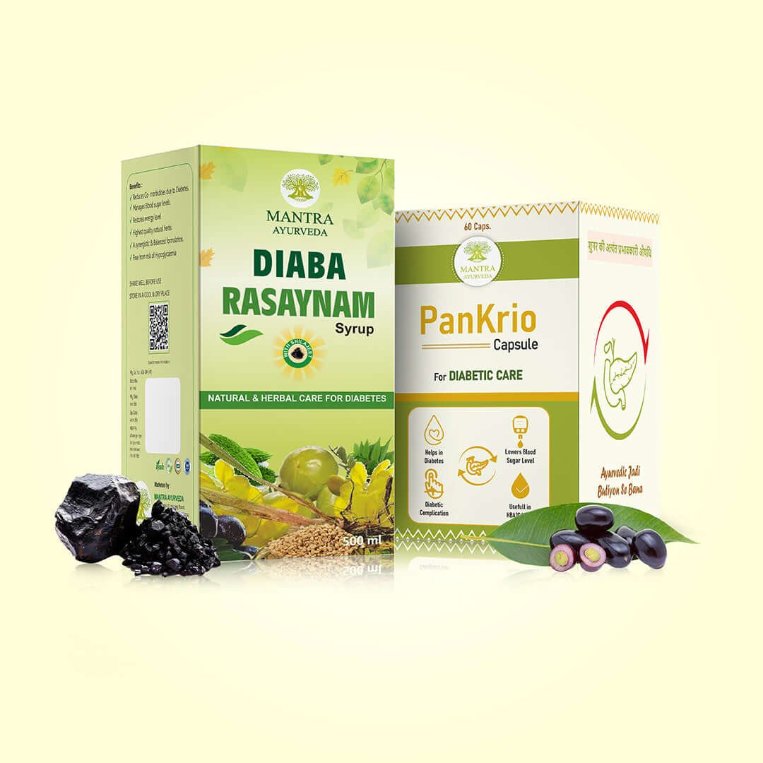 Mantra Ayurveda - Herbal Kit For Diabetes (Diaba Rasaynam & Pankrio)
